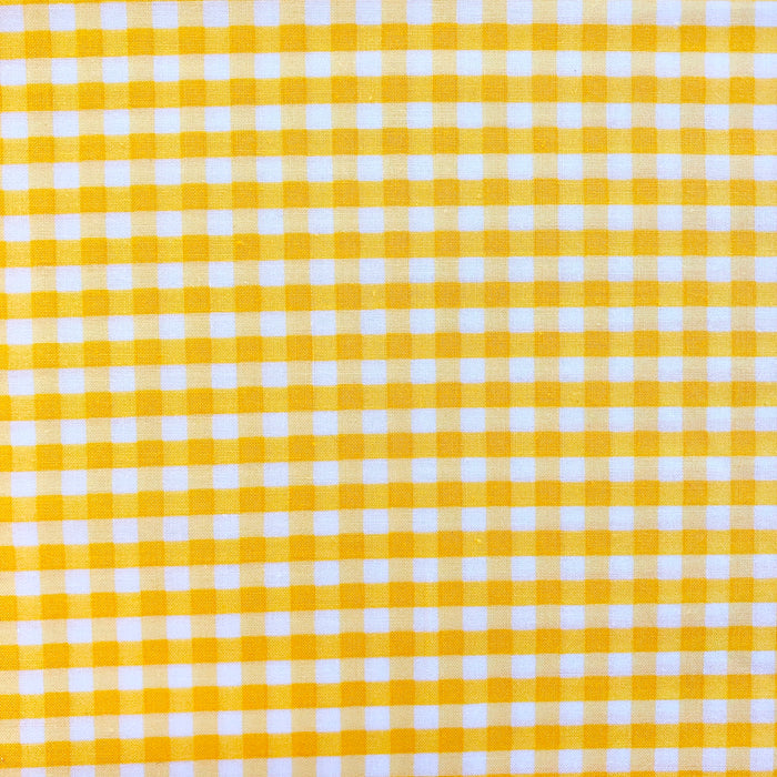 Gingham Check - Canary Yellow - Live Life Collection - Yuwa