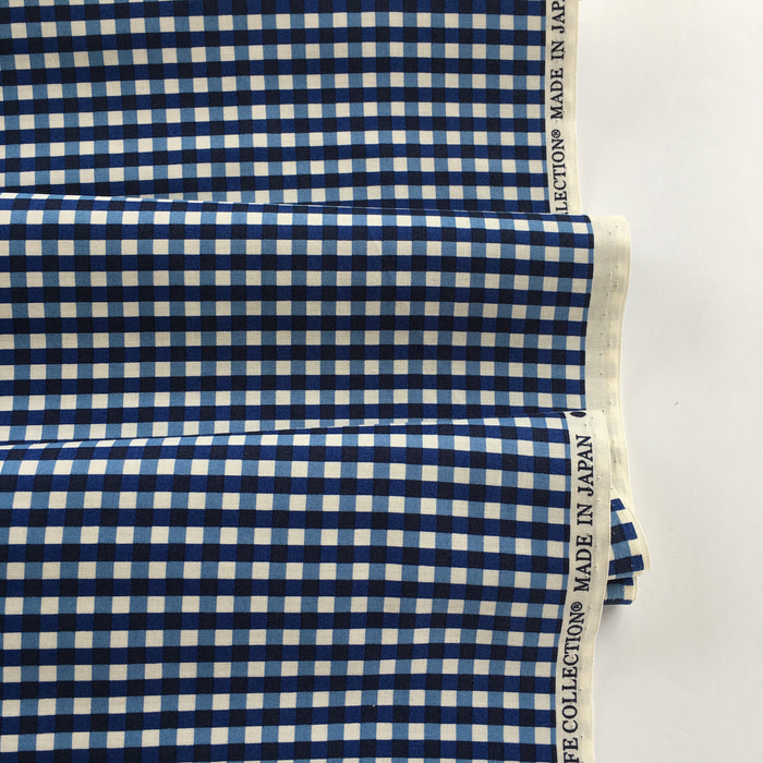 Gingham Check - Cobalt - Live Life Collection - Yuwa