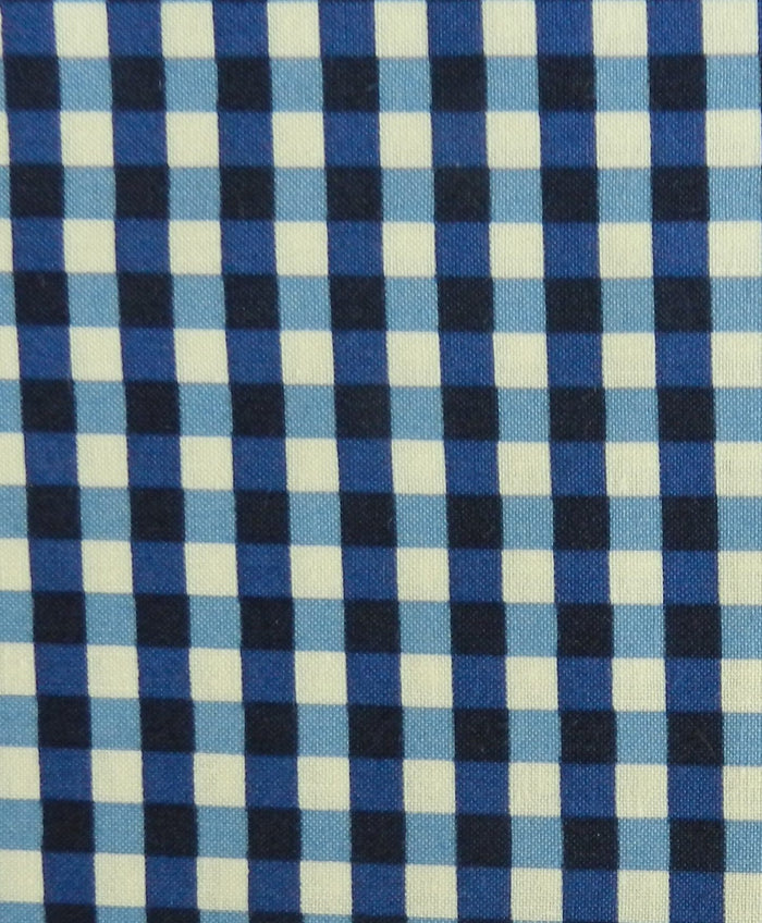 Gingham Check - Cobalt - Live Life Collection - Yuwa