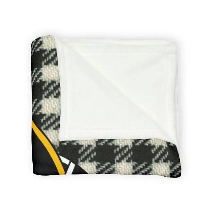 Cozy plaid and checkered fleece blanket