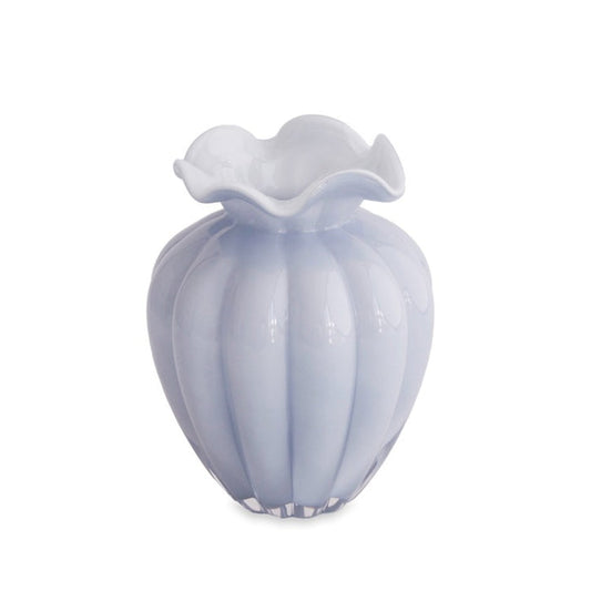 Glass Vento Large Vase -Periwinkle