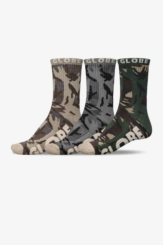 GLOBE - ECO CAMO CREW SOCK 3 PACK
