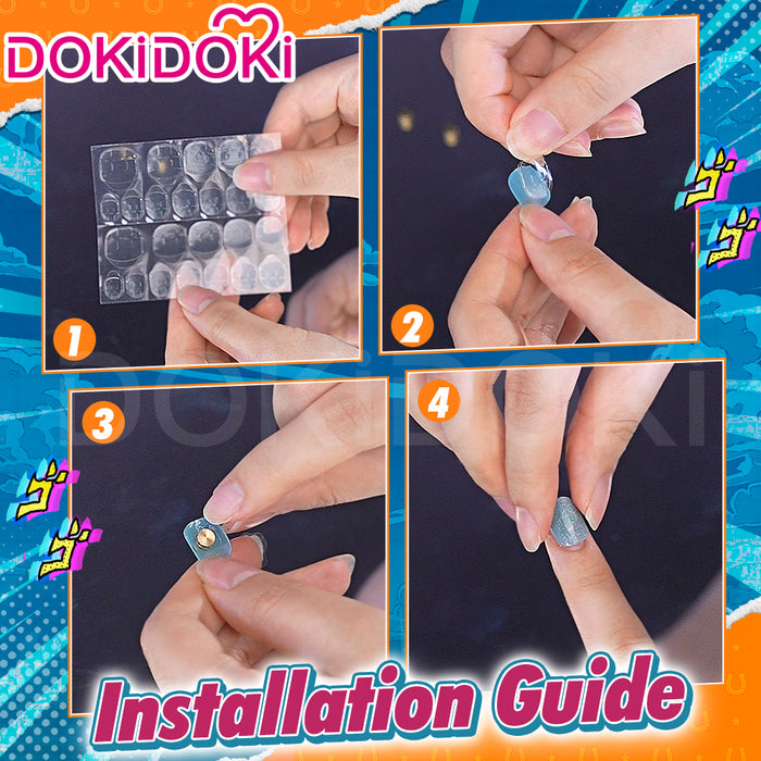 【Glowing】DokiDoki Anime Season 7 Cosplay Rotating Nail Spinning Nail Accessory Prop SBR