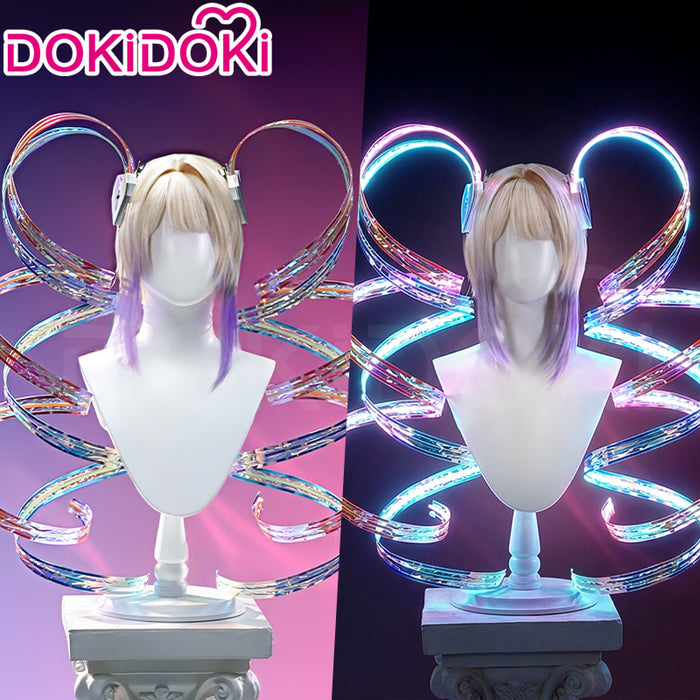 【Glowing】DokiDoki Game NEEDY GIRL OVERDOSE Cosplay KAngel Pigtails Double Ponytails Needy Streamer Overload Twintails