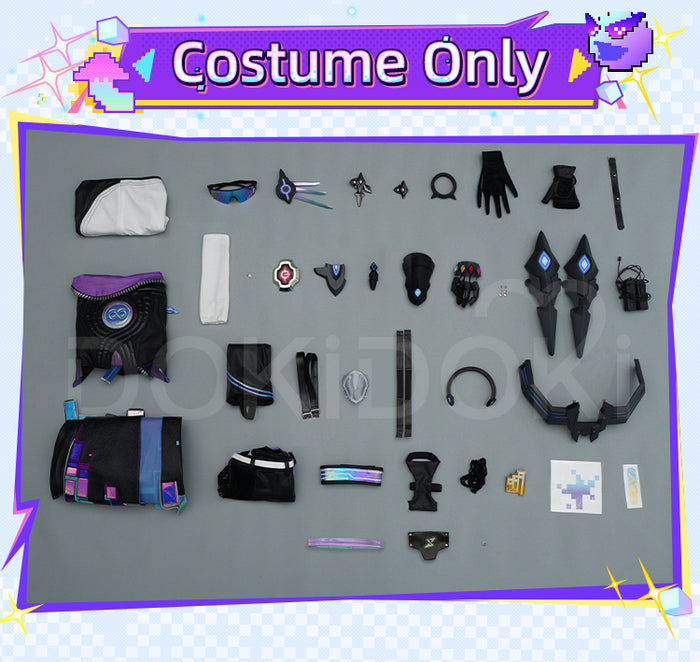 【Glowing】DokiDoki-SR Honkai: Star Rail Cosplay Silver Wolf LV.999 Costume / Tail Planarcadia SP