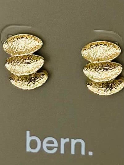 Gold Three-Stack Stud
