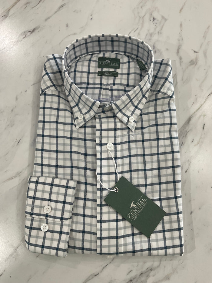 Graham Cotton Blend Sport Shirt - Blue Steel