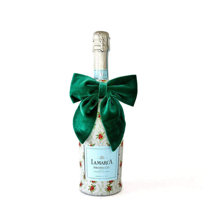 Green Velvet Bottle Bow