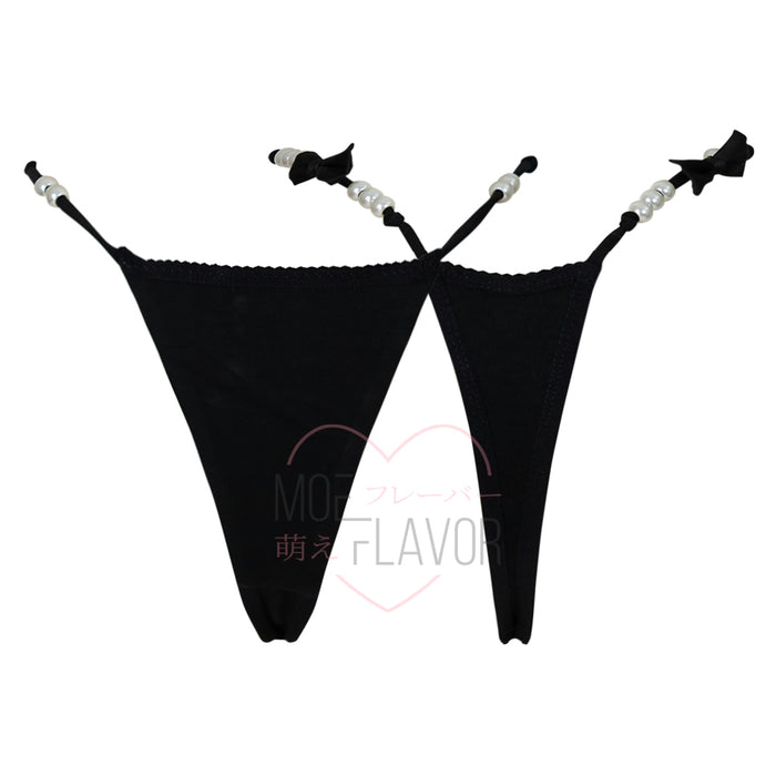 Gyaru Bow Kitty Leopard Thong
