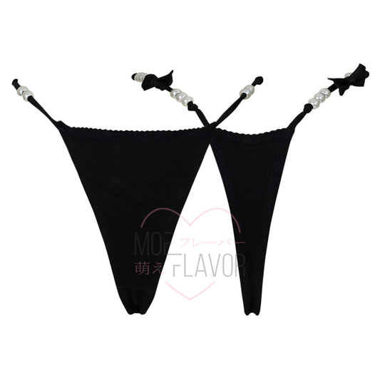 Gyaru Bow Kitty Leopard Thong