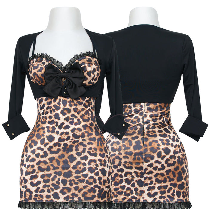 Gyaru Dress Set – Bold Leopard Print Cosplay Dress