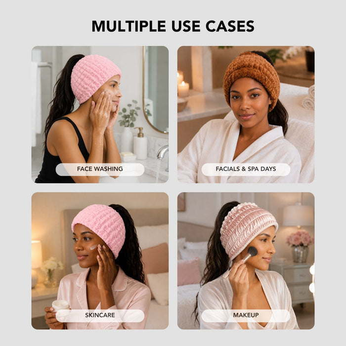 Hairbrella 2-in-1 Satin Spa Headband™ , Bundle of 2