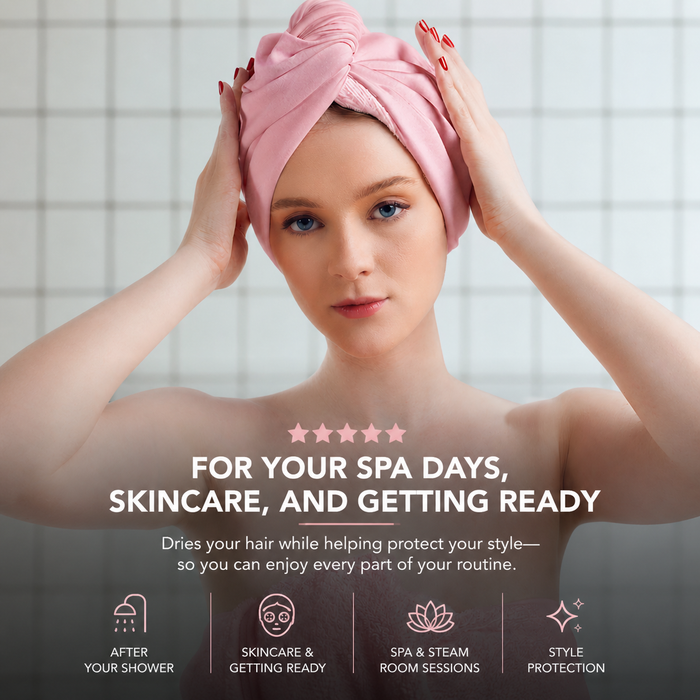 Hairbrella 2-in-1 Satin Twist Towel Turban