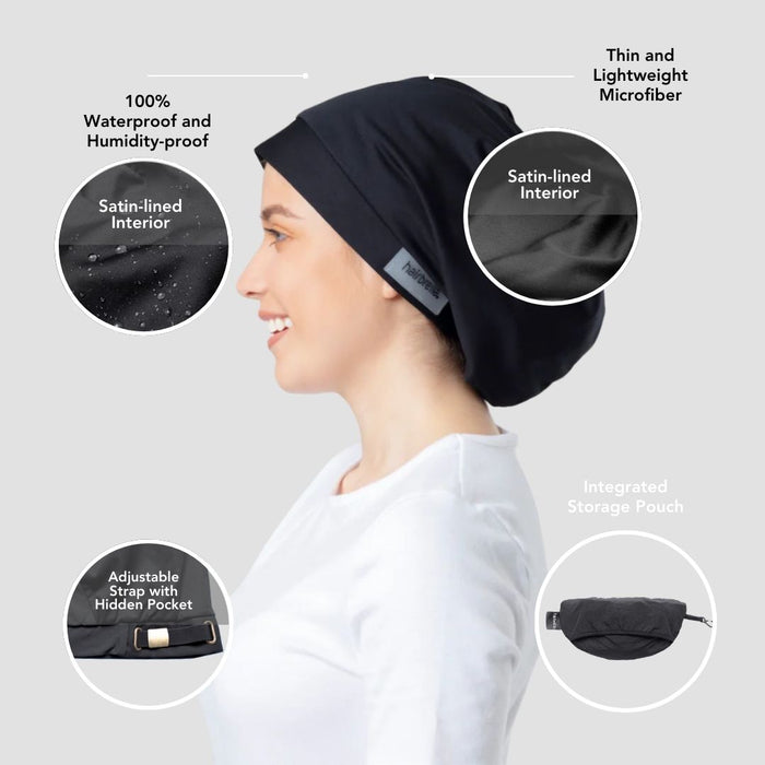 Hairbrella Lite Satin-Lined Rain Hat