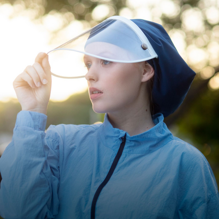 Hairbrella Pro Rain Hat + Face Shield
