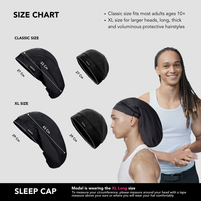 Hairbrella Satin-Lined Men's Sleep Cap