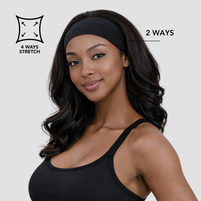 Hairbrella Satin-Lined Twist-Front Headband Bundle of 2