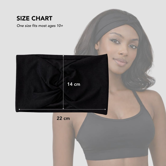 Hairbrella Satin-Lined Twist-Front Headband Bundle of 2