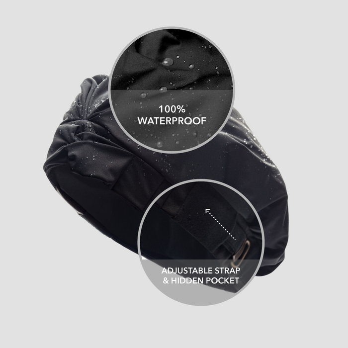 Hairbrella Satin-Lined Waterproof, Adjustable Shower Cap Men