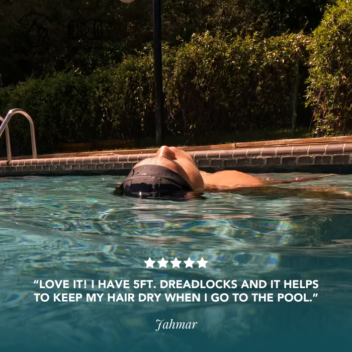 Hairbrella Satin-Lined Waterproof, Adjustable Swim Cap Men