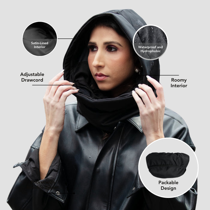 Hairbrella Satin-Lined, Waterproof, Packable Lite Rain Scarf - Bundle(2)