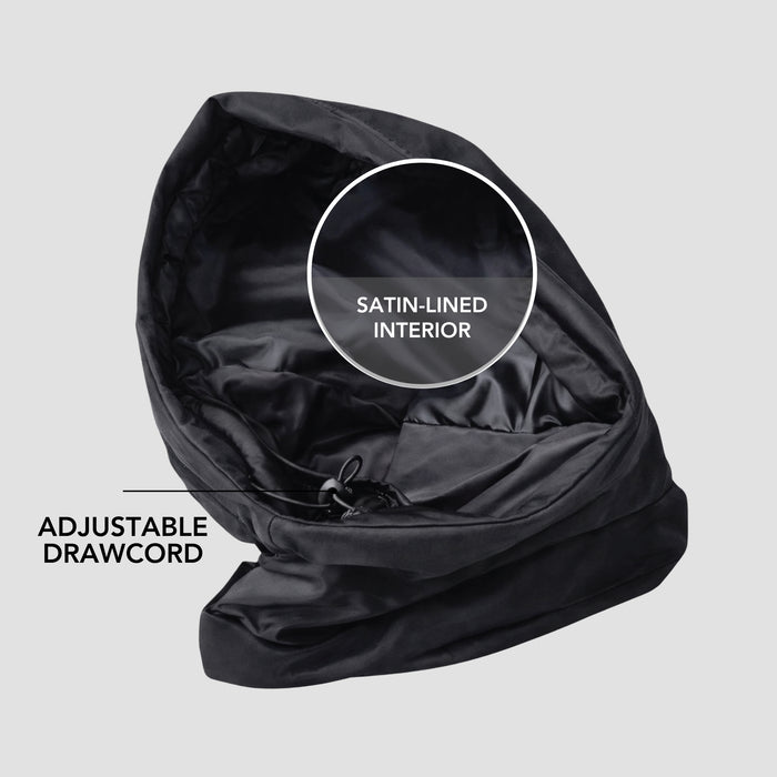 Hairbrella Satin-Lined, Waterproof, Packable Lite Rain Scarf