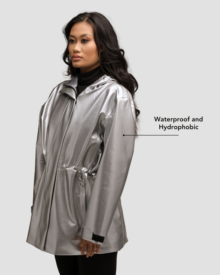 Hairbrella Satin-Lined, Waterproof Rain Jacket