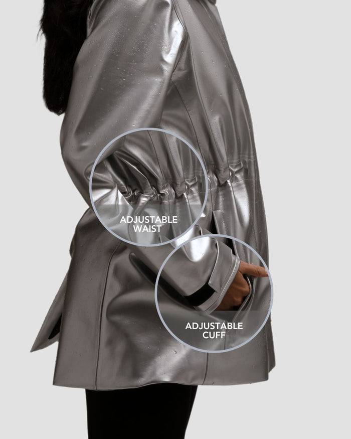 Hairbrella Satin-Lined, Waterproof Rain Jacket