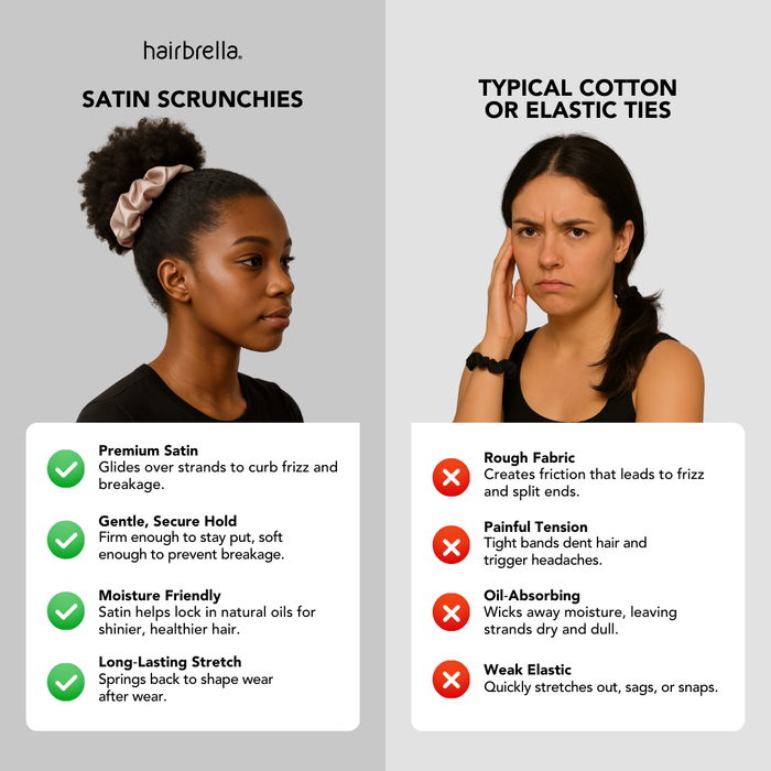 Hairbrella Satin Scrunchies