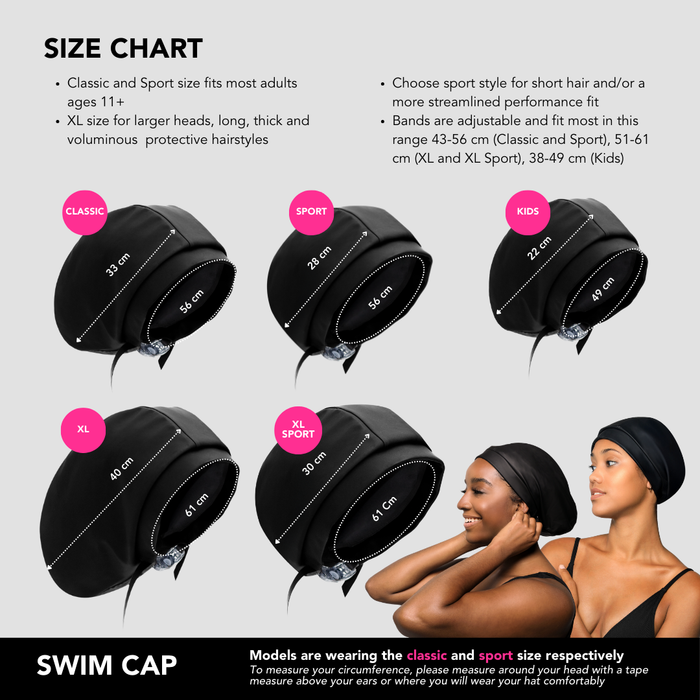 Hairbrella Waterproof, Satin-Lined, Adjustable Swimming Cap