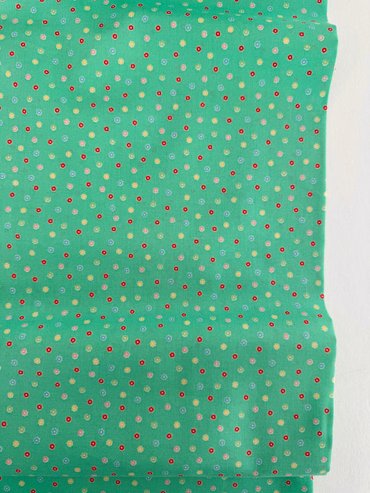 Happy Message 30's - Flower Dot - Green - Atsuko Matsuyama - Sojitsu