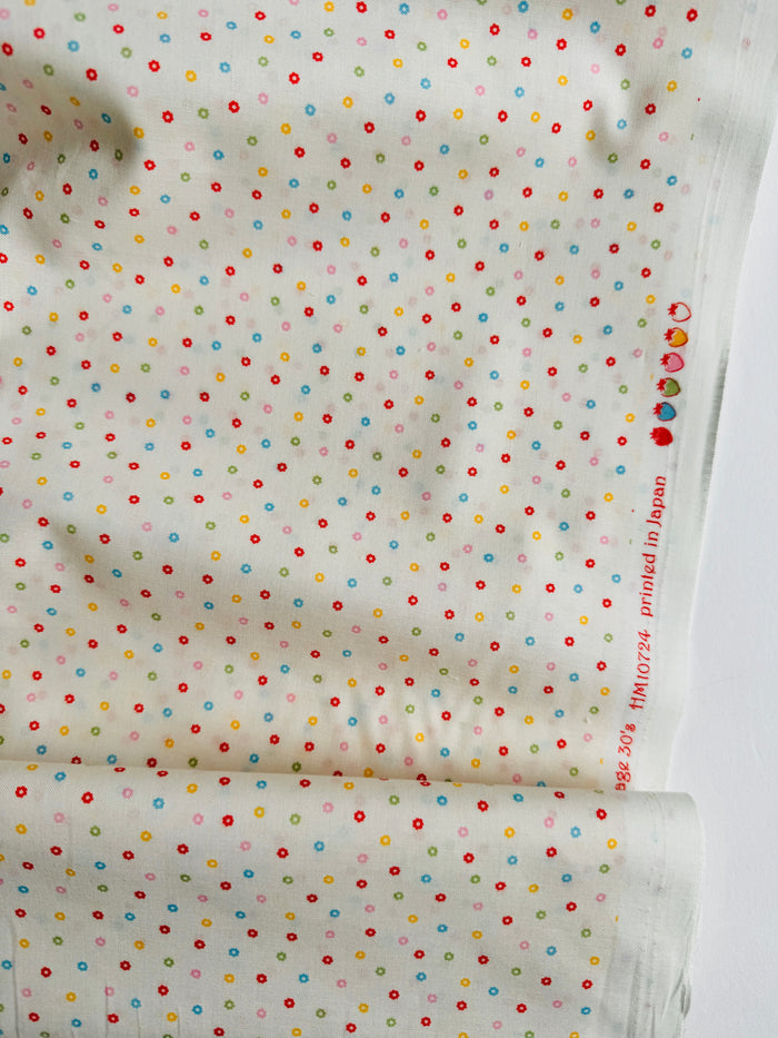 Happy Message 30's - Flower Dot - White - Atsuko Matsuyama - Sojitsu