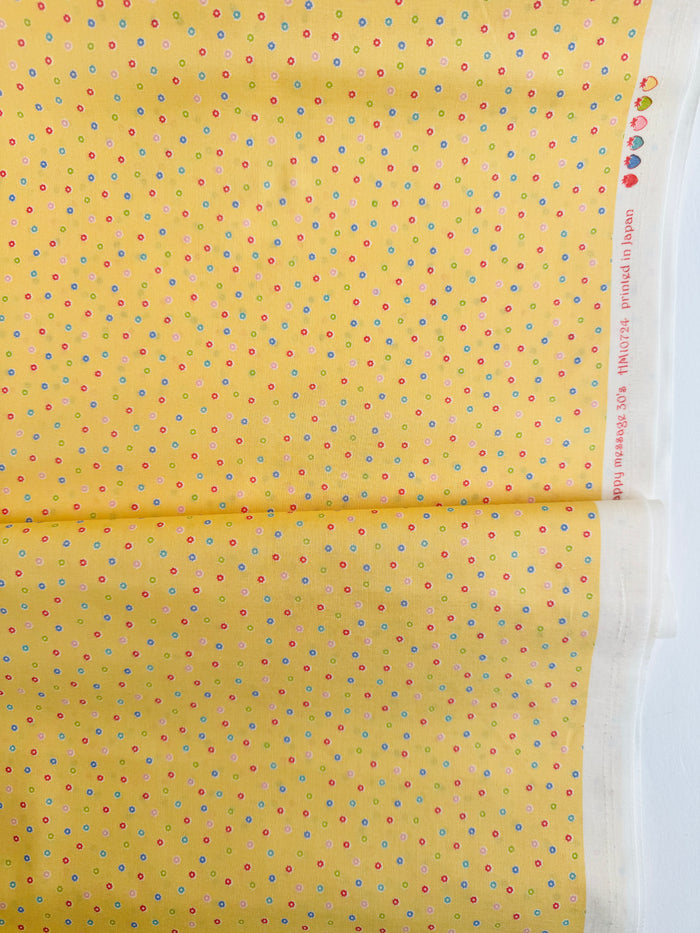 Happy Message 30's - Flower Dot - Yellow - Atsuko Matsuyama - Sojitsu