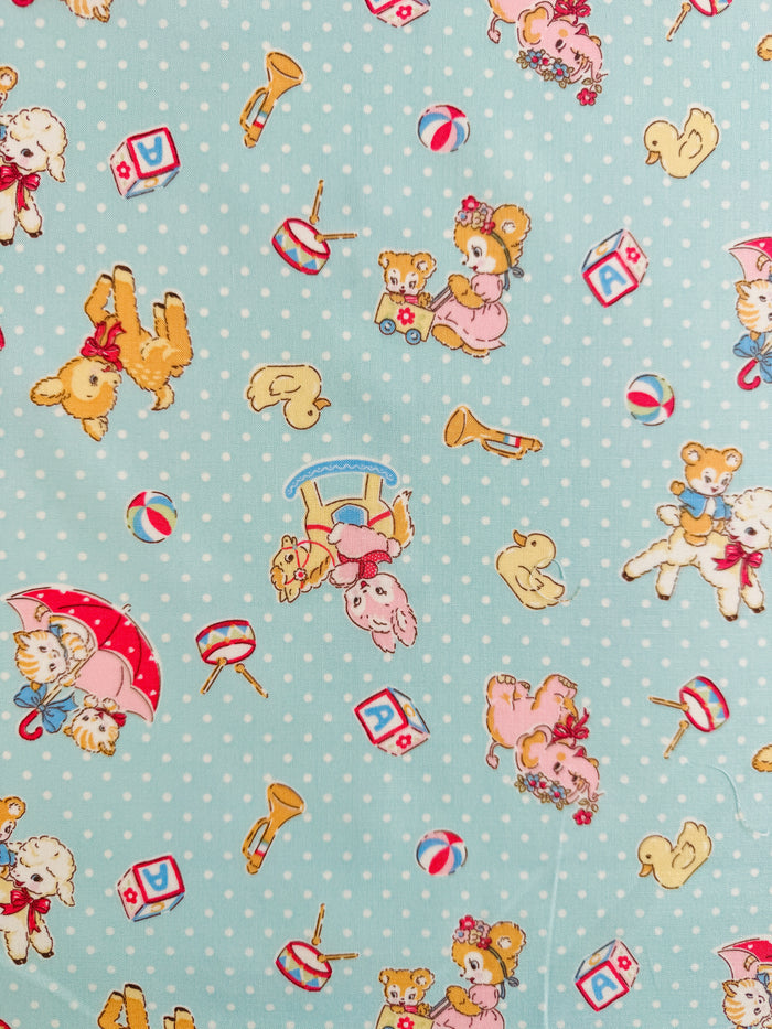 Happy Message 30's - Happy Baby Animals - Blue - Atsuko Matsuyama - Sojitsu