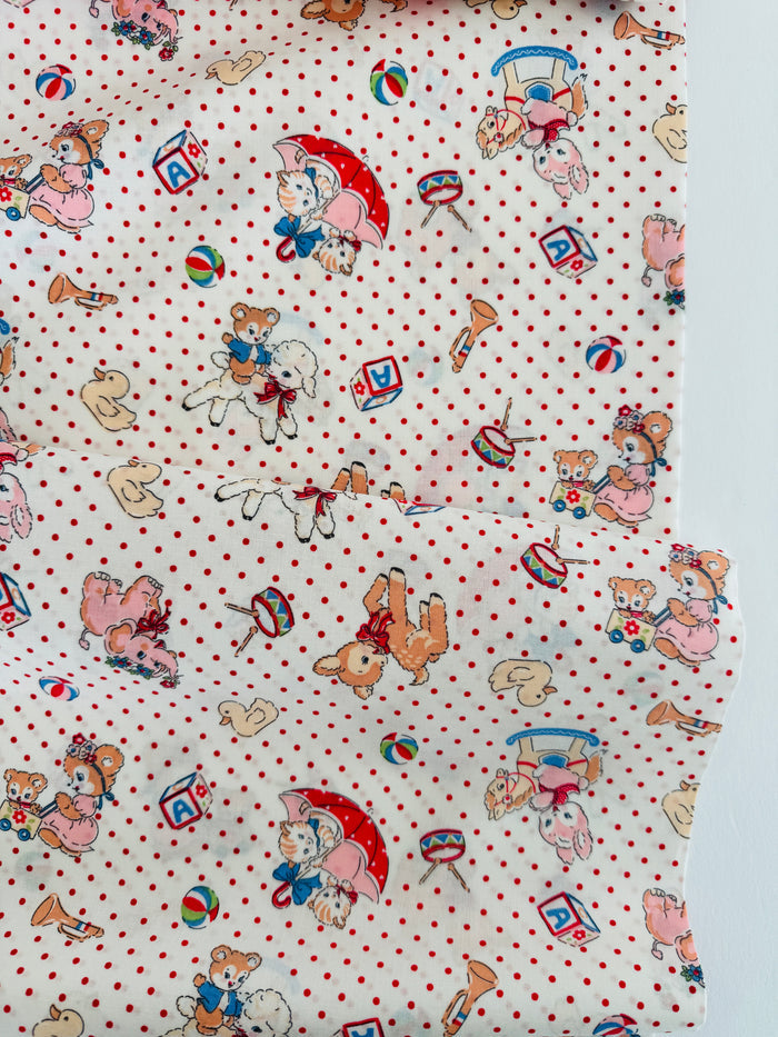 Happy Message 30's - Happy Baby Animals - White - Atsuko Matsuyama - Sojitsu