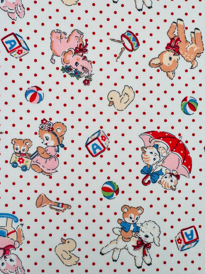 Happy Message 30's - Happy Baby Animals - White - Atsuko Matsuyama - Sojitsu