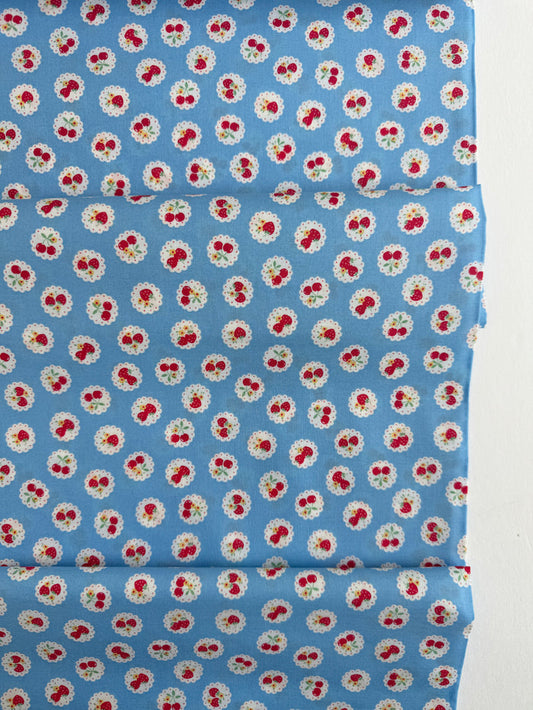 Happy Message 30's - Strawberry & Cherry Lace - Blue - Atsuko Matsuyama - Sojitsu