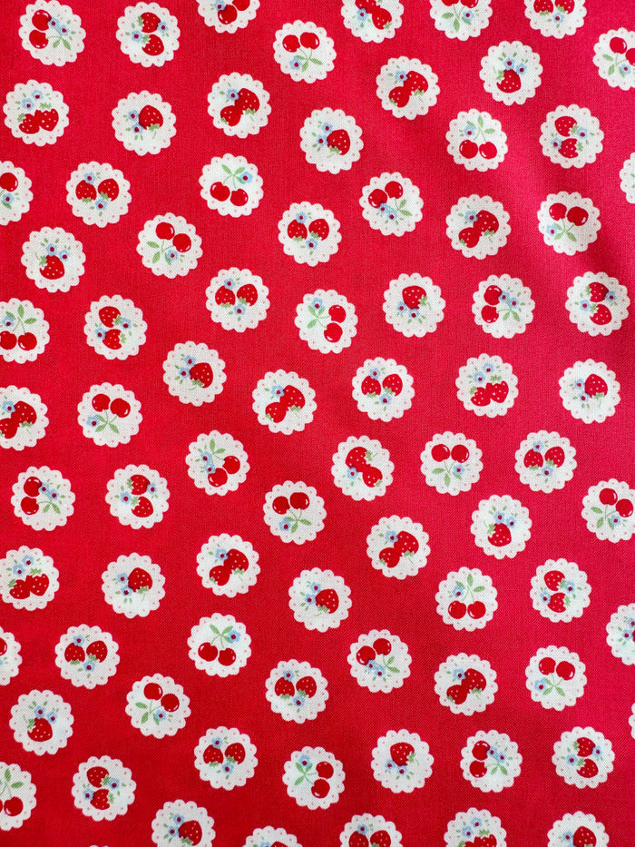 Happy Message 30's - Strawberry & Cherry Lace - Red - Atsuko Matsuyama - Sojitsu