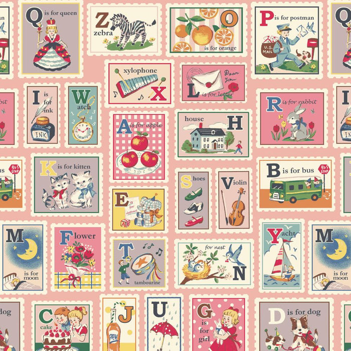 Hello Again 2 - Alphabet - Pink (B) - Quilt Gate