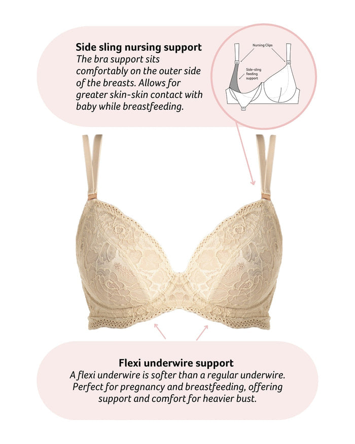 Technical features of Heroine Plunge Nursing Bra - Sand