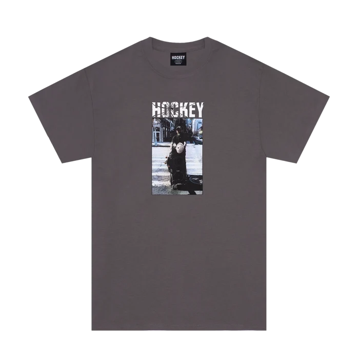 HOCKEY - CROSSWALK TEE CHARCOAL