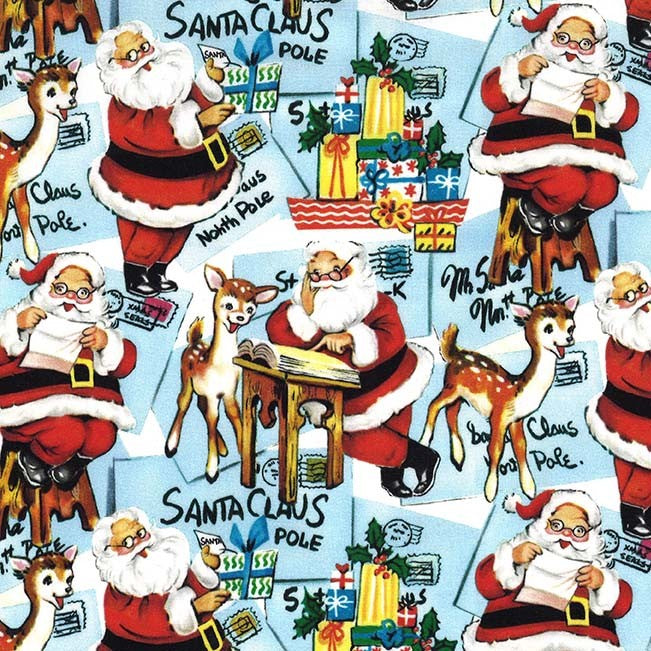 Holly Jolly - Letters To Santa - Cloud - Michael Miller