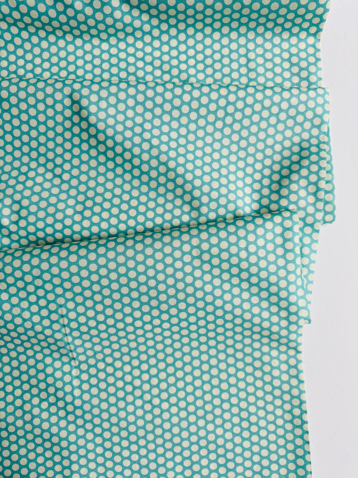 Honeycomb Dot - Aqua with White Dot - Kei