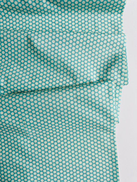 Honeycomb Dot - Aqua with White Dot - Kei
