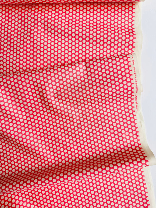 Honeycomb Dot - Pink with White Dot - Kei