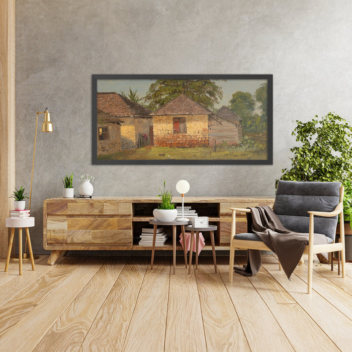 A framed image of