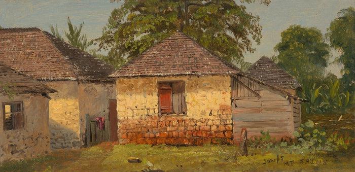 Houses, Mt. Salus by Frederic Edwin Church, 1865