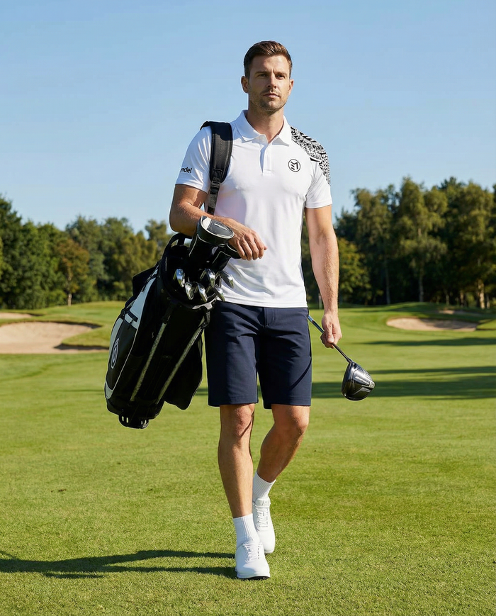 ICON GOLF SHORTS NAVY BLUE