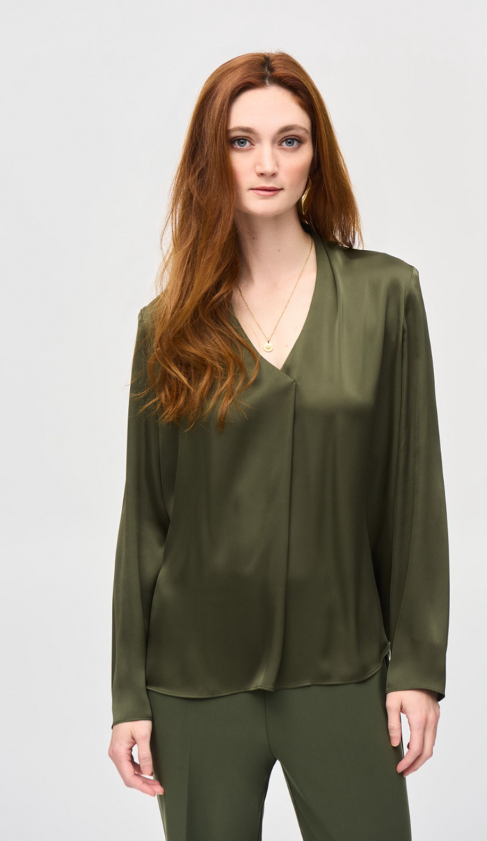 Iguana Satin Green Top