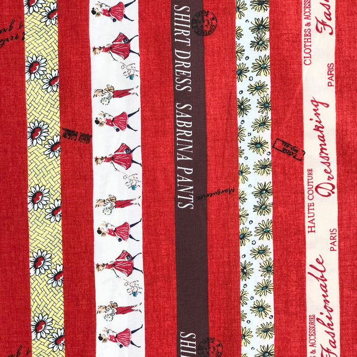 Design Stripes - Red - Suzuko Koseki - Yuwa